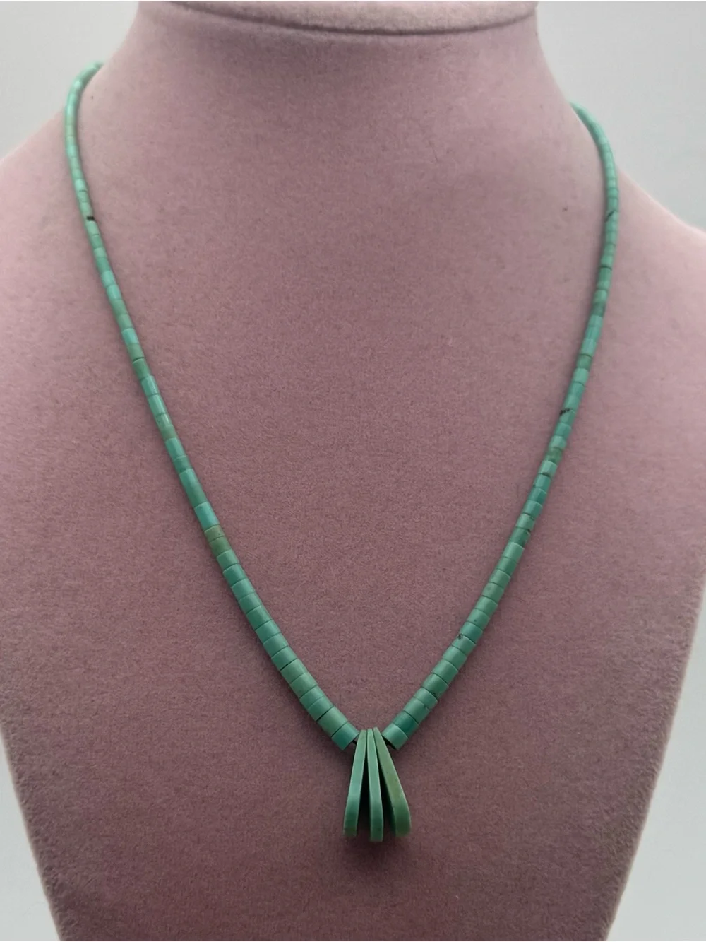 Turquoise Beaded Pendant Necklace - Women Jewelry - Picture 2 of 5